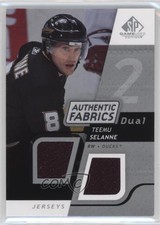 2008-09 SP Game Used Edition Authentic Fabrics Dual Teemu Selanne #AF-TS HOF