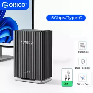 ORICO 5 Bay USB 3.1 Type-C Hard Drive Enclosure DAS Storage Enclosure 110TB US - Picture 1 of 11