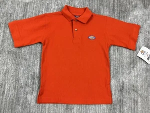 Dickies Shirt Boys 4 Orange Polo Youth Kids NWT - Picture 1 of 10