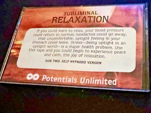 Self Hypnosis Cassette Relaxation Potentials Unlimited Barrie Konicov Scarce - Picture 1 of 3