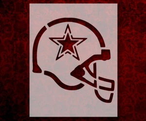 Dallas Cowboys Football Helm 8,5" x 11" individuelle Schablone SCHNELLER KOSTENLOSER VERSAND (33) - Bild 1 von 1