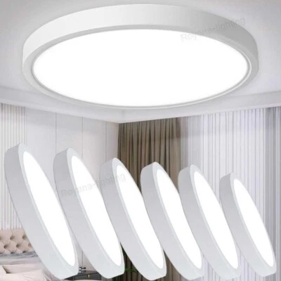 LED Deckenlampe Panel Deckenleuchte Schlafzimmer Bad Wohnzimmer IP44 Flur lampe - Bild 1 von 4