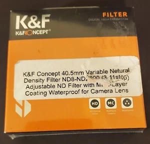 K&F Concept 40.5mm Neutral Density Nd 8 Filter - Picture 1 of 2