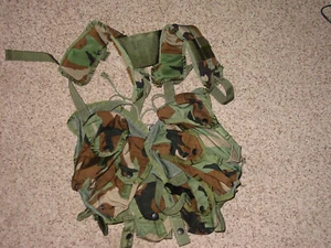 US GI Issue Tactical Load Bearing Vest LBV Enhanced Woodland Camo - Picture 1 of 5
