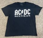 AC/DC back in black t shirt Tennessee River vintage men’s L black classic rock
