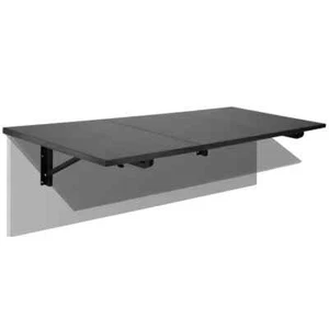Mount It! Wall Mounted Drop Leaf Table / Workbench Black SKU: MI-7993 - Picture 1 of 3