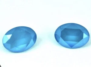 Swarovski Crystal Oval Fancy Stone 4120 14mm Azure Blue LacquerPro Qty:4 - Picture 1 of 1
