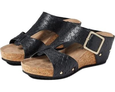 Sandálias femininas Walking Cradles Z4069* Thea pretas tamanho 8 M - Imagem 1 de 4