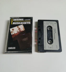 EAGLES HOTEL CALIFORNIA + THE LONG RUN   2 ALBUMS ON 1 CASSETTE TAPE ASYLUM 1983 - Picture 1 of 1