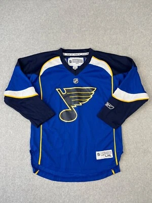 Vintage St Louis Blues Hockey Jersey Youth L/XL Blue NHL Reebok CCM Authentic - Image 1 of 4