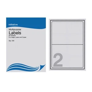 100 Sheets Initiative Multipurpose Labels A4 Various Sizes - Picture 1 of 10