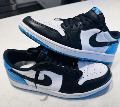 Air Jordan 1 Low OG Hombre Talla 10.5 Azul Polvo Negro Blanco CZ0790-104 Foto 1 de 4