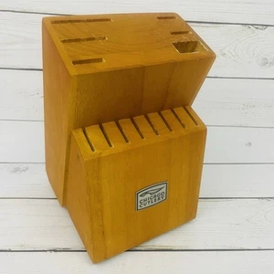 Chicago Cutlery Wooden Knife Block Wood Storage Organizer 14 Slots Replacement - Picture 1 of 10