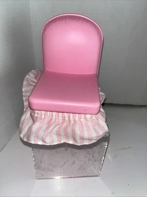 Barbie Pink Chair  With Skirt Preowned For Doll - Image 1 of 4