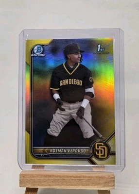 Rosman Verdugo /75 2022 Bowman Chrome - Prospects #BCP-193 Yellow Refractor - Image 1 of 3