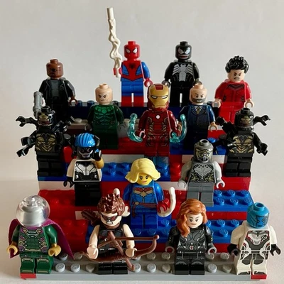 MARVEL Minifigure Lot 16 HEROES VILLIANS IRON MAN SPIDERMAN VENOM Authentic LEGO - Image 1 of 4