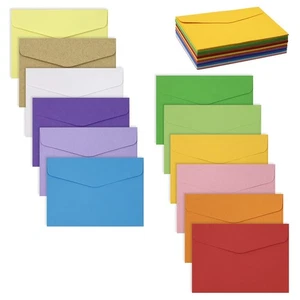 60 Pcs Mini Coloured Envelopes in 12 Assorted Colors - Picture 1 of 8