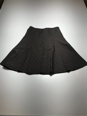 Banana Republic Womens 2 Striped Chevron Flared Swing Circle Wool Blend Stretch - Image 1 of 4