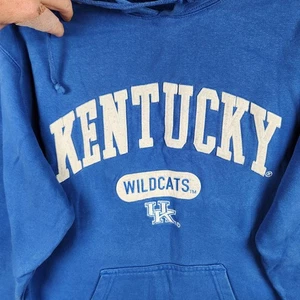Vintage Kentucky Wildcats Hoodie Herren mittelblau NCAA Basketball College Y2K - Bild 1 von 17