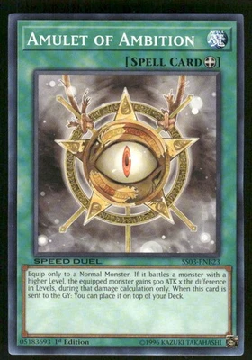 Yu-Gi-Oh! TCG Amulet of Ambition 1st Edition Regular - Image 1 of 2