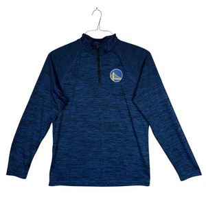 Camisa Golden State Warriors Para Hombre M Azul NBA Baloncesto Cuarto Cremallera Manga Larga - Imagen 1 de 10