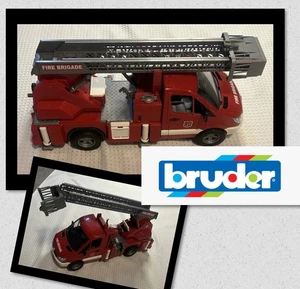 Bruder Man TGA - Vintage 1:16 Bruder Mercedes Spielzeug Feuerwehrauto Feuerwehr Leiter - Bild 1 von 24