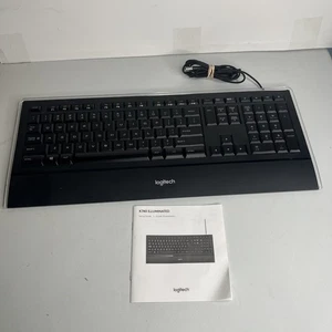 Logitech Illuminated Keyboard Przewodowa USB K740 Y-UY95 Przetestowana i działająca - Zdjęcie 1 z 7