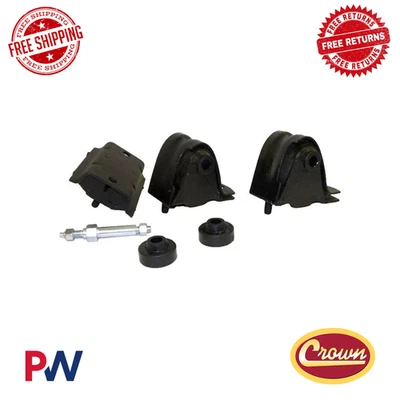 Комплект креплений двигателя Crown для двигателя 1987-1995 Jeep Wrangler YJ 4,2 или 4,0 л - Изображение 1 из 2