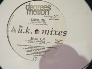 DEGRESS MOTION  "  SHINE ON "   12" MAXI-SINGLE  UK MIXES PROMO - Picture 1 of 2