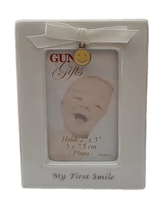 My First Smile Gund Regalos Porcelana Mini Marco Colección para Imagen 2"x3" Nuevo - Imagen 1 de 5