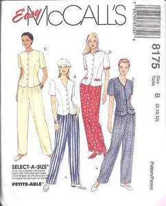 8175 McCalls SEWING Pattern Misses Princess Seamed Top Pull on Pants EASY UNCUT - Picture 1 of 2