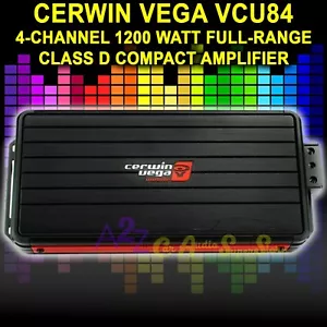 CERWIN VEGA VCU84 4 CHANNEL ULTRA COMPACT CAR MOTORCYCLE ATV HARLEY AMPLIFIER - Picture 1 of 6