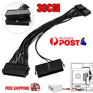 Power Supply PSU 24 pin ATX Mainboard Motherboard Adapter Connector Cable Dual - Picture 1 of 12