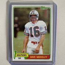 David Woodley 1981 Topps #174 Rookie - Miami Dolphins / LSU Tigers Well Centered