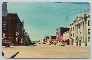 Postcard Wisconsin Antigo Main Street Greetings Street View - Picture 1 of 2