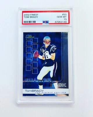 2002 Topps Finest Tom Brady PSA 10 Gem Mint 1st Year Finest 🔥 - Image 1 of 4