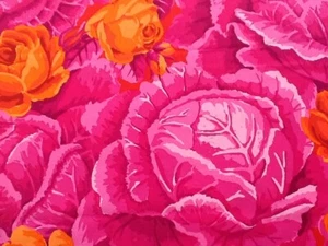 Kaffe Fassett CABBAGE PATCH MAGENTA GP94 1/2 yard original 1 yard available - Picture 1 of 4