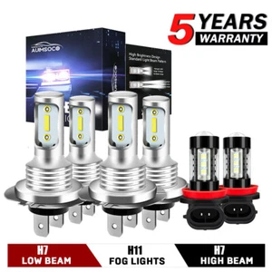 For BMW 328i 2007-2016 6x Bulbs LED Headlights Hi/Low Beams + Fog Lights 10000K - Picture 1 of 14