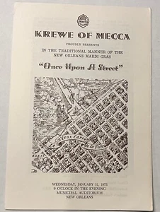 Mecca Dinar 1973 Tableau Ball Program New Orleans Mardi Gras Krewe Favor - Picture 1 of 4