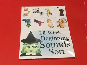 Lil’ Witch’s Beginning Sound Sort - DIY PRINTED KIT - Picture 1 of 7