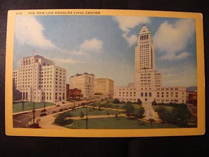 Postal del New Civic Center Los Angeles CA - Imagen 1 de 2