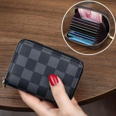 Women's Wallet Purse RFID Credit Card Holder Zipper Pocket, Gray - Image 1 of 4