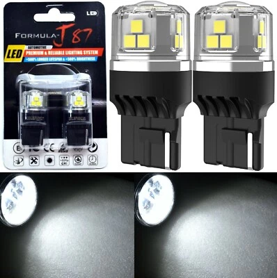 LED 15W 7440 White 6000K Two Bulbs Light Rear Turn Signal Replacement Stock Lamp - Image 1 of 4