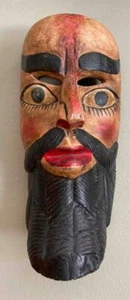 VINTAGE MEXICAN WOOD MASK - Picture 1 of 5