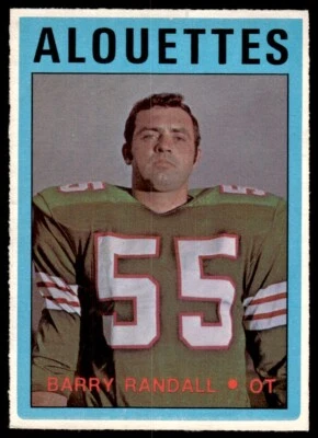 1972 O-PEE-CHEE CFL BARRY RANDALL MONTREAL ALOUETTES #23 - Image 1 of 2