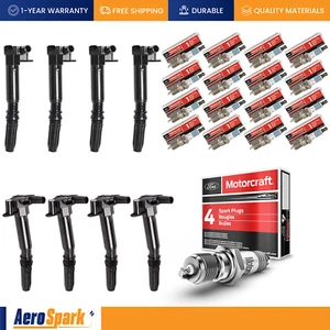 8 Ignition Coil + 16 Spark Plug fit Ford F-250 F-350 E-450 V8 6.2L UF834 UF865 - Picture 1 of 6