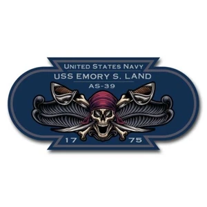 USS Emory S. Land AS-39 Dispositivo de Guerra de Superficie Marina de los Estados Unidos 5" Calcomanía Militar - Imagen 1 de 1