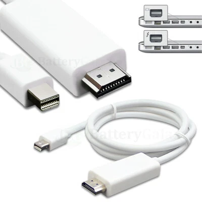 1-100 Lot ThunderBolt Mini Display Port to HDMI Cord for MacBook Pro Air iMAC - Image 1 of 4