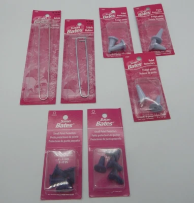 Protectores de punta pequeña Susan Bates para agujas de tejer y soportes de puntada -BT599 Foto 1 de 4