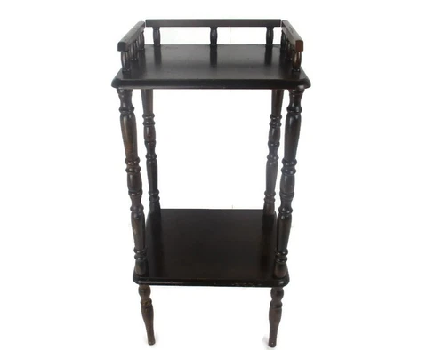 Pedestal Display Side Table Plant Stand Italian Wood Vintage Etagère Display Cover